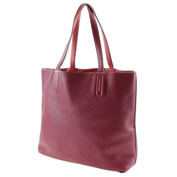 HERMES Doble Sense 45 Tote Bag reversible Bougainvillea/Ruby Taurillon Cle... - Picture 1 of 8